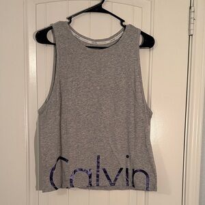Calvin Klein Performance Heather Gray Tank Top